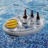 YJBE Aufblasbarer Getränkehalter PVC Schwimmender Bierhalter Dosenhalter Flaschenhalter Pool Untersetzer Minibar Im Rettungsring-Design See Oder Meer Bar für Pool Party Wasser-Spaß Strand Spielzeug