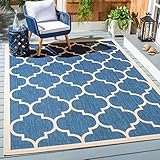 Safavieh Outdoorteppich CY6914 Gewebter Marineblau / Beige 200 X 300