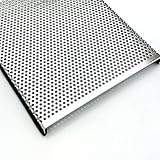Aluminium 1,5mm dick Terrariumabdeckung mit Kantenschutz Lochblech RV 3-5 Schutzgitter, Größe nach Maß (800mm x 300mm)