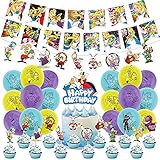 Hilloly 32 Piece Alice im Wunderland Supplies Kit, Alice Geburtstag Party Dekoration, Geburtstag Party Dekoration Banner, für Partys und Geburtstage Ihre Partys Supplies Schmück