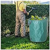 Gartensack,Kompostbeutel Zusammenklappbarer, Faltbarer, Leichter UV-wasserbeständiger Outdoor-Mülleimersack Für Abfall, Blätter, Gras, Unkraut (Color : Green, Size : 120L/76X48CM)