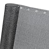 HaGa® Zaunblende 1,5m x 1m (Meterware) - 85% Schattierwirkung in schwarz - effektiver Sichtschutz für Zaun und Terrasse - Sonnenschutzgewebe Tennisblende Windschutz - S