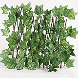 wutyxktts Hecke Sichtschutz Efeu Sichtschutz Erweiternder Spalier-Zaun Versenkbarer Zaun Künstlicher Garten Pflanzenzaun UV-geschützter Outdoor-Innenbereich Garten 1106(Color:C,Size:70CM)