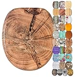 WC Sitz mit Absenkautomatik, viele schöne Holz WC Sitze zur Auswahl, hochwertige und stabile Qualität (Old Tree)