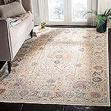 Safavieh Modische Teppich, ILL704, Gewebter Viskose, Creme / Lila, 160 x 230