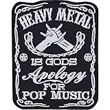 Heavy Metal Aufnäher Aufbügler Death-Metal Patch Dark Festival Music Dark Punk Abzeichen Trash Rocker Fan Bügelbilder DIY Applikation Jeans-Weste/Kutten/Jeans-Hose/Outdoor/Festival 90x70