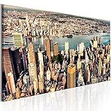 murando Acrylglasbild New York 135x45 cm 1 Teile Wandbild auf Acryl Glas Bilder Kunstdruck Moderne Wanddekoration Skyline NY City Stadt d-B-0186-k