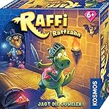 Kosmos 681036 Raffi Raffzahn - Jagt die Juwelen. Spannendes Kinder-Spiel mit magnetischer Drachen-Figur, Brett-Spiel ab 6 Jahre, für 2 -4 Spieler, lustiges Gesellschaftsspiel für die ganze F