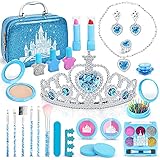 Dreamon Schminkkoffer Kinder, Waschbar Prinzessin Schminke Spielzeug mit Krone, Geschenk Mädchen 5 8 Jahre, 26 PCS