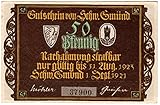 Banknoten 50 Pfennig Gutschein Schw. Gmünd, 1921, Nr. 37900