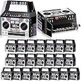 24 Stück 80er 90er Jahre Neuheit Boombox 80er 90er Thema Retro Radio Deko Hip Hop Thema Party Gefallen Lieferungen Tischdekoration für Geburtstag Musik Retro Thema Party Zubehör (Frisch)