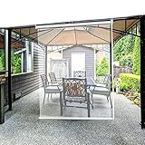 MAHFEI Pergola-Rollo-Rollo Im Freien, Transparentes Rollo-Hotel Vorbeugende Trennwand-Rollo PVC-transparenter Farbton Mit Zugperle Für Küchenbad (Farbe : Klar, Größe : 1x1.8m)