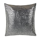 Brandsseller Trendline Kissenbezug für Zierkissen Dekokissen Kuschelkissen - 40 x40 - Greyshine - Grau/Silber - OHNE FÜLLUNG