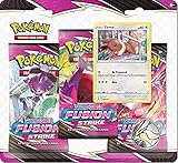 Pokémon Schwert & Schild 8 Fusion Angriff: 3 Erweiterungspackungen (zufällig ausgewählt), Kartenspiel, ab 6 Jahren, für 2 Spieler, über 10 Minuten Sp