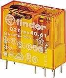 Finder Steck/Printrelais 230 V AC, 1 W, 16 A, 1 Stück, 40.61.8.230.0000 (2 Stück Steck-/Printrelais)