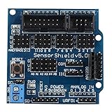 HALJIA Sensor Schild V5.0 Expansion Board Kompatibel mit Arduino UNO MEGA R3 2560 Duemilanove Nano Robot V5.0 Expansion M