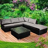 BRAST Poly-Rattan Gartenmöbel Lounge Set 15 Modelle 3 Farben 4-12 Personen Aluminium Sitzgruppe OASE Schw