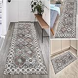 CSBH Langer Runnerteppich Für Den Flur, Moderne Vintage Grün rutschfeste Hohe Qualität Kann Waschbarer Langer Korridor-Teppich In Haus Und Küche Von, Anpassbarer Langer Teppichboden Für S