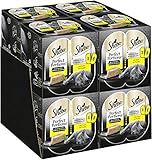 Sheba Katzenfutter Nassfutter Perfect Portions, Edle Pastete mit Huhn im praktischen Frischepack, 24 Doppelschalen à 75g
