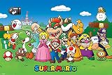 Nintendo - Super Mario Jump and Run Games-Poster Luigi Yoshi Toad Wario - Größe 91,5x61
