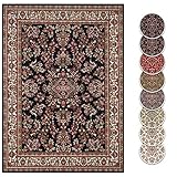 Teppich Boss Design Kurzflor Orient Teppich Zabul orientalisch Perser Look, Farbe:Blau, Größe:180x260