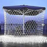 LED Lichterkette 8 Modi Lichterkettenvorhang IP44 Wasserdicht Lichtketten, Lichternetz Innen Außen Deko für Garten, Hochzeit Party-4.5X1.5M300LED Zhengb