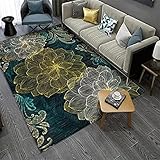 Yjyzh Wohnzimmer-Teppich Einzigartiger ethnischer Teppich, Blumenteppich, Wohnzimmer- und Schlafzimmerbereich-Teppich, Küche, Korridor, Nachttisch-Tepp