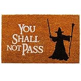 getDigital You Shall not Pass Fußmatte-Türmatte mit berühmter Fantasy-Szene, Kokosfaser, Großartiges Geschenke Für Film-F
