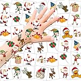 Konsait 90pcs Weihnachts Kinder Tattoo Schneemann Santa Temporäre Tattoos Set Aufkleber für Kinder Party Mitgebsel Kindergeburtstag Geschenktüten Kinder Spielen Weihnachts Party Zubehö