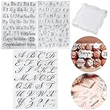 3 x Buchstaben-Alphabet-Kuchen-Stempel, Keks-Stempel, Fondant, Kuchen, Keks-Stempel, Großbuchstaben, Kleinbuchstaben, Formen-Set für Kuchen, Heim-Party, Dekor, Heimwerk