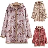 Fleecemantel Damen Lang Outdoor mit Kapuze Schwarz Wintermantel Plüschmantel Plüschjacke Fleecejacke Kapuzenmantel Herbstjacke Herbstmantel Winterjacke Kapuzenjacke Plüsch Fleece Mantel Jack