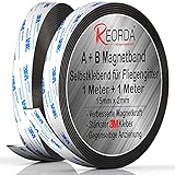 Reorda® Magnetband A B - Hervorragend für Fliegengitter & Moskitonetze dank gegenseitiger Anziehung - Magnetband selbstklebend mit stärkst möglichen 3M-Kleber für beste Klebek