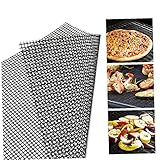 Naisicatar 1 Stück BBQ Grill Mesh Matte Antihaft-kochmatten Grillblech-Liner Wiederverwendbares Grillzubehör Zur Verwendung Auf Gas, Holzkohle, Elektrischer Grill (30 * 40 cm)