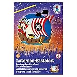 Ursus Laternen-Bastelset Easy Line (mit Laternenstab elektrisch, Pirat)