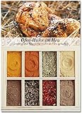 8 verschiedene Gewürze für Ofen-Huhn im Heu – Gewürze für leckeres Landgericht – Ideal als Hähnchen-Gewürz-Geschenk – Perfektes Landhaus-Küche Ofen-Gericht – von Feuer & G