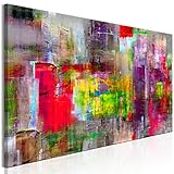 murando - Bilder Abstrakt 135x45 cm Vlies Leinwandbild 1 TLG Kunstdruck modern Wandbilder XXL Wanddekoration Design Wand Bild Panoramabild - bunt wie gemalt a-A-0217-b-b