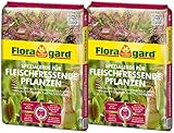 Floragard Spezialerde für fleischfressende Pflanzen 2x3L - Carnivorenerde - Spezialerde zum Topfen und Umtopfen - für Sonnentau, Venusfliegenfallen und andere ansp