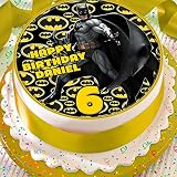 Kuchendekoration aus essbarem Zuckerguss, Batman-Motiv, personalisierbar, 19