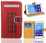 Sony Xperia M4 Aqua Handy Tasche, FoneExpert® Wallet Case Flip Cover Hüllen Etui Ledertasche Lederhülle Premium Schutzhülle für Sony Xperia M4 Aqua (Pattern 12)