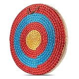 Kjzeex 50x50 cm Traditionelles Festes Bogen-Bogenschießen-Ziel, Outdoor-Sportjagd-Schießziel, Zwei S