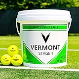 Vermont Mini Tennisbälle Grün [60 Bälle Eimer] - Stage 1 ITF-genehmigte Tennisb