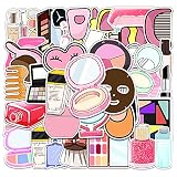 RWDMFC Aufkleber 102pcs Little Girl Cosmetics Cartoon Dekoration Aufkleber Gepäck Laptop Auto wasserdichte Aufkleb