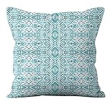 PPMP Retro Flora Kissenbezug Mint Leinen Geometrische Sofa Kissenbezug Schlafzimmer Home Decor Kissen Kissenbezug A26 45x45