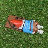 SSLLM Gartenzwerge Statue GnomeBaum Garten Figuren Lustige Miniatur DIY-Statuen Wetterfest Garten Dekoration Mikrolandschaft Wunderliche Trinkzwerge Kleine Mini-Zwerge Skulptur (B)