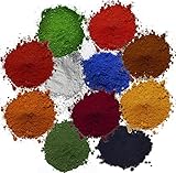 Pigmentpulver, Eisenoxid, 11 verschiedene Farbtöne je 100g (€ 2,53/100g)