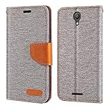 Alcatel Pixi 4 5 Zoll 3G 5010D Hülle, Oxford Leder Wallet Case mit Soft TPU Back Cover Magnet Flip Case für Alcatel Pixi 4 5 Zoll 3G 5010D