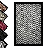 Bear & Panda - Schmutzfangmatte – Indoor/Outdoor rutschfeste waschbare Barriere Fußmatte Heavy Duty Eingang Teppich Schuhe Schaber, super saugfähige Vorderfußmatte Teppich (grau, 60 x 90 cm)