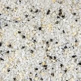 Terralith Buntsteinputz 15kg in weiß, Sockelputz für Innen und Außen mit Reinacrylat Bindemittel aus Naturstein, 1-2mm Körnung (T75)