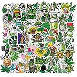 RGBEE Weed Sticker Set 100 Stücke, Wasserfeste Vintage Sticker Klein Vinyl Graffiti Aufkleber für Laptop MacBook Koffer Helm Motorrad Skateboard Auto Fahrrad Rauchen Stick