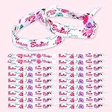 FORMIZON JGA Set für Frauen, 20 Set JGA Armbänder, Team Bride Wristband, JGA-Armband-Set, 2 x Braut + 18 x Team Braut-Armbänder für Brautdusche Hochzeit Bachelorette Party Zubehör (Blumenmuster)